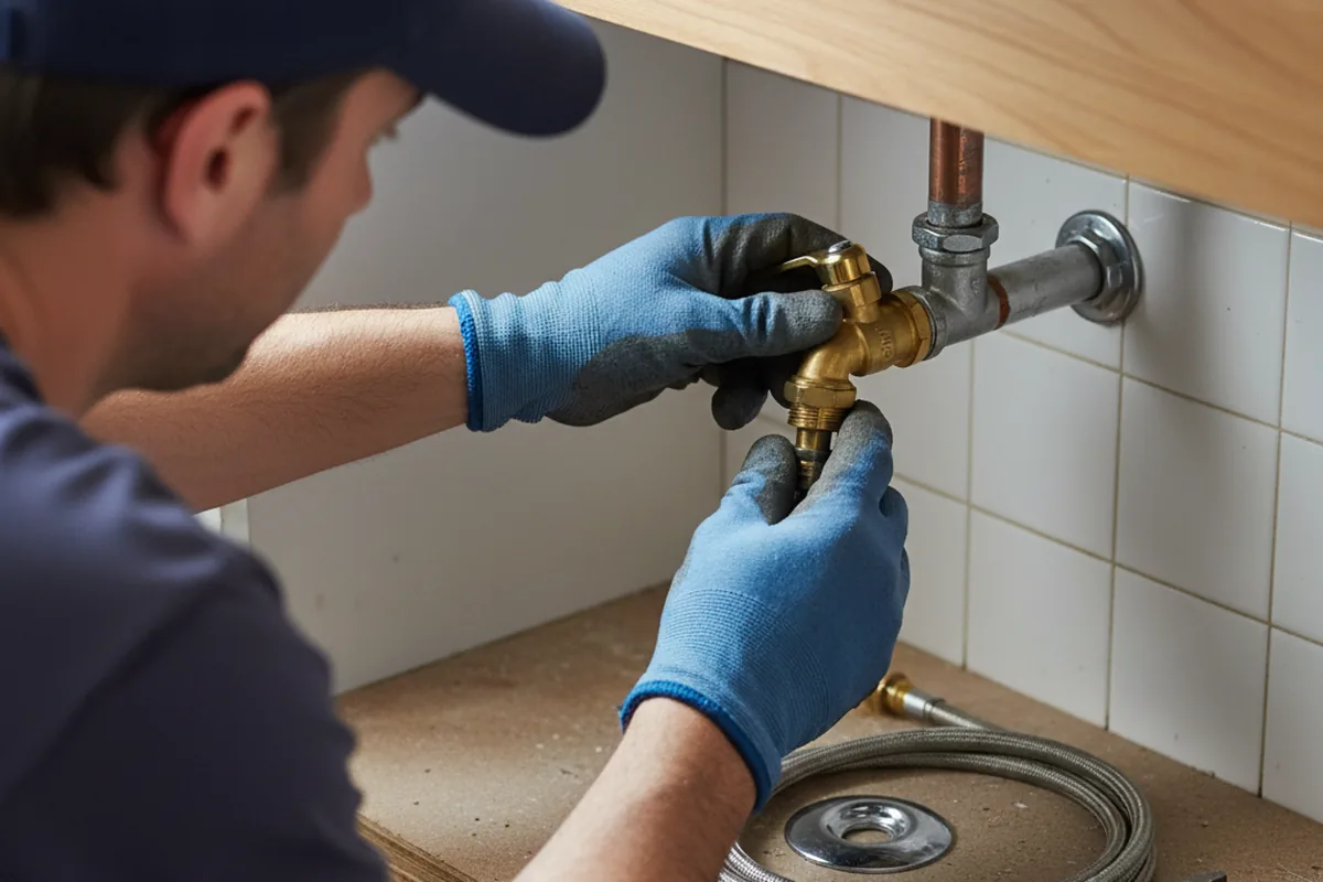 Shutoff valve and fitting work during Faucet and Fixture Repair in Stratford
